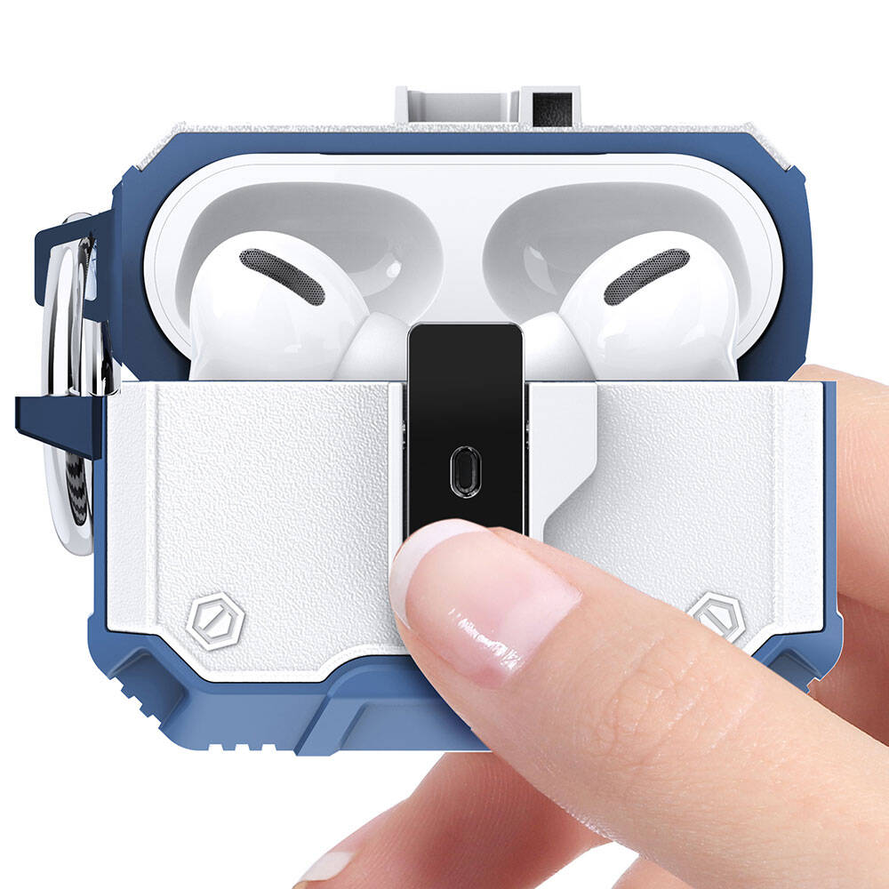 Apple Airpods 3. Nesil Zore Airbag 35 Darbelere Karşı Dayanıklı Düğmeli Kılıf Siyah