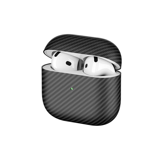Apple Airpods 4 Zore Airbag 43 600D Karbon Fiber Kulaklık Kılıfı Siyah