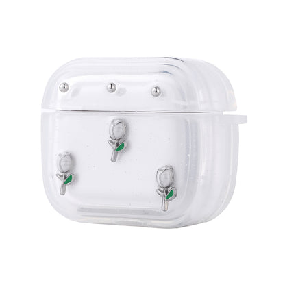 Apple Airpods 4 Zore Airbag 44 Airbag Tasarımlı Simli Şeffaf Kutup Kılıf Fiyonk