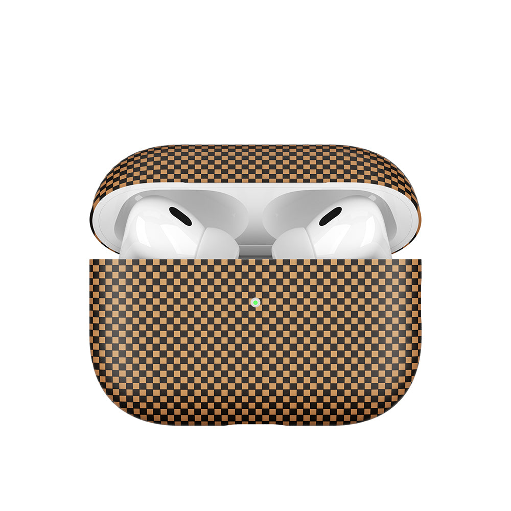 Apple Airpods Pro 2 Zore Airbag 43 600D Karbon Fiber Kulaklık Kılıfı Gold