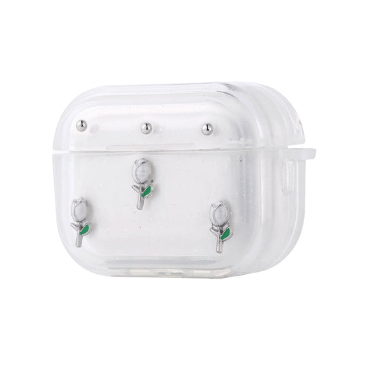 Apple Airpods Pro 2 Zore Airbag 44 Airbag Tasarımlı Simli Şeffaf Kutup Kılıf Lale