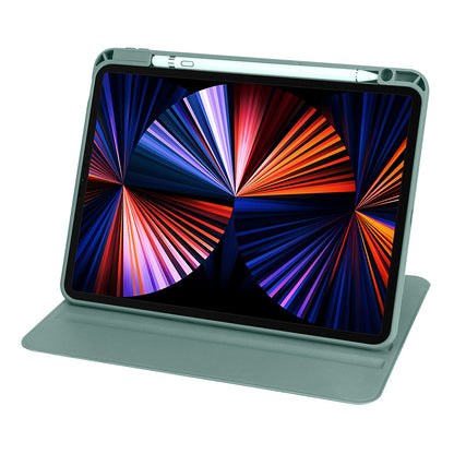 Apple iPad 10.2 2021 (9.Nesil) Kılıf Zore Termik Kalem Bölmeli Dönebilen Standlı Kılıf Gri