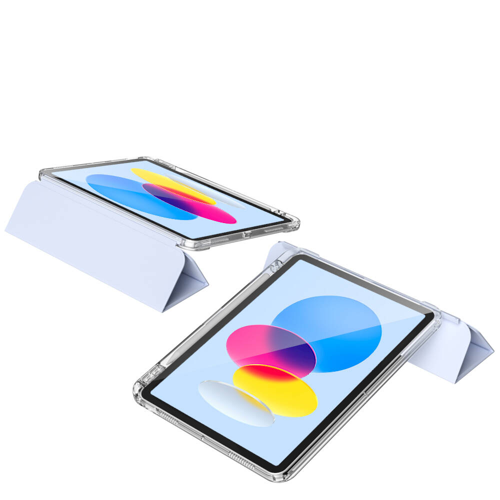 Apple iPad 10.9 2022 (10.Nesil) Kılıf Magnetik Ayrılabilen Airbagli Zore Sliding Tablet Kılıfı Siyah