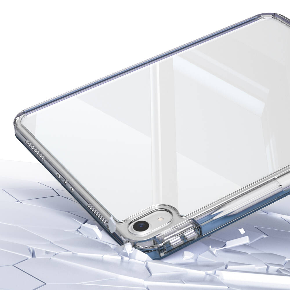 Apple iPad 10.9 2022 (10.Nesil) Kılıf Magnetik Ayrılabilen Airbagli Zore Sliding Tablet Kılıfı Mavi Açık