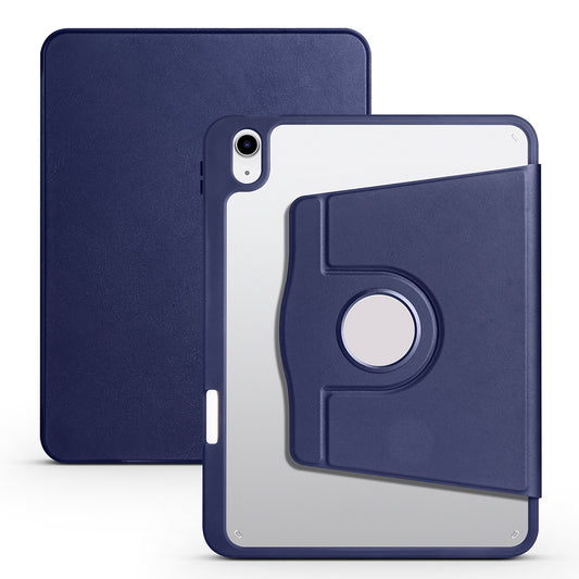 Apple iPad 10.9 2022 (10.Nesil) Kılıf Zore Termik Kalem Bölmeli Dönebilen Standlı Kılıf Lacivert