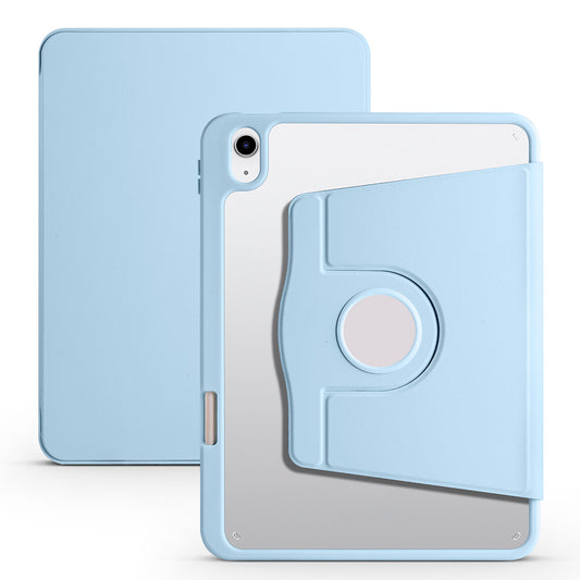 Apple iPad 10.9 2022 (10.Nesil) Kılıf Zore Termik Kalem Bölmeli Dönebilen Standlı Kılıf Mavi