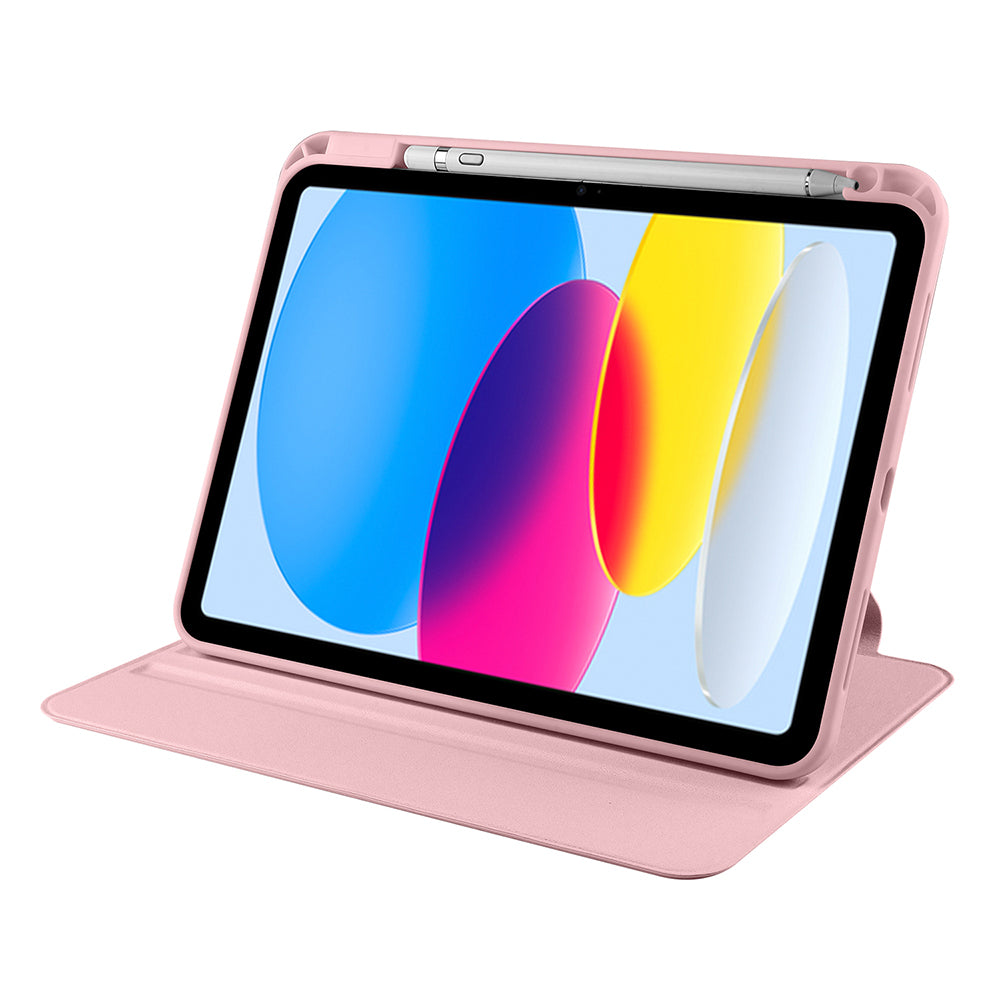 Apple iPad 10.9 2022 (10.Nesil) Kılıf Zore Termik Kalem Bölmeli Dönebilen Standlı Kılıf Mavi