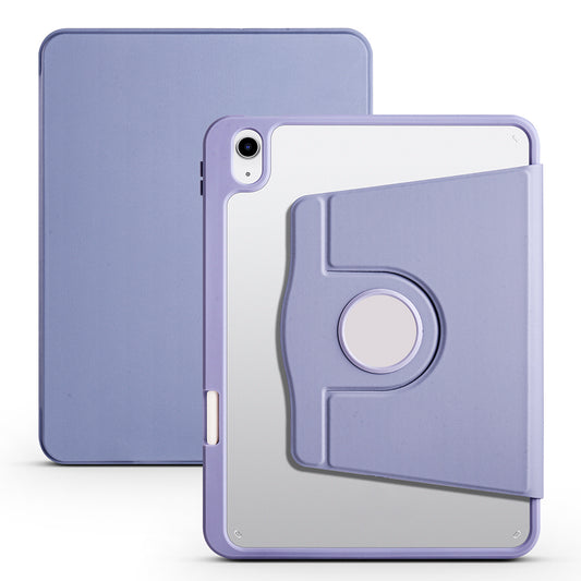 Apple iPad 10.9 2022 (10.Nesil) Kılıf Zore Termik Kalem Bölmeli Dönebilen Standlı Kılıf Lavendery Gray