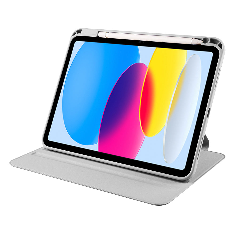 Apple iPad 10.9 2022 (10.Nesil) Kılıf Zore Termik Kalem Bölmeli Dönebilen Standlı Kılıf Mavi