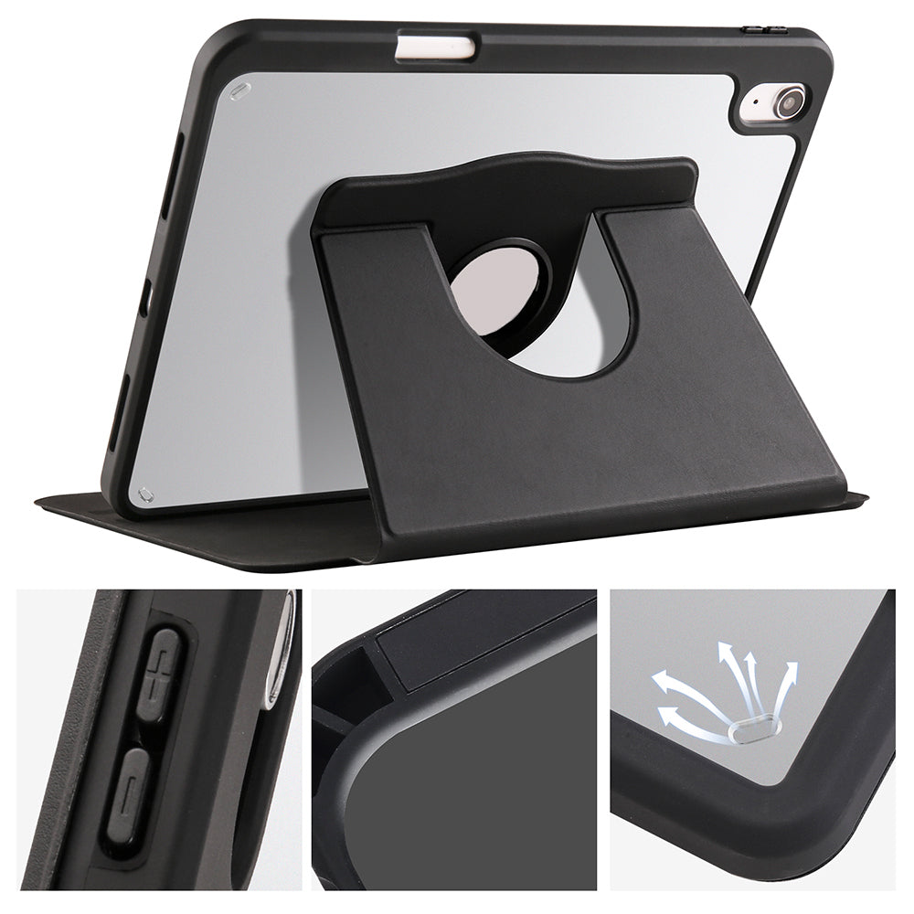 Apple iPad 10.9 2022 (10.Nesil) Kılıf Zore Termik Kalem Bölmeli Dönebilen Standlı Kılıf Lila