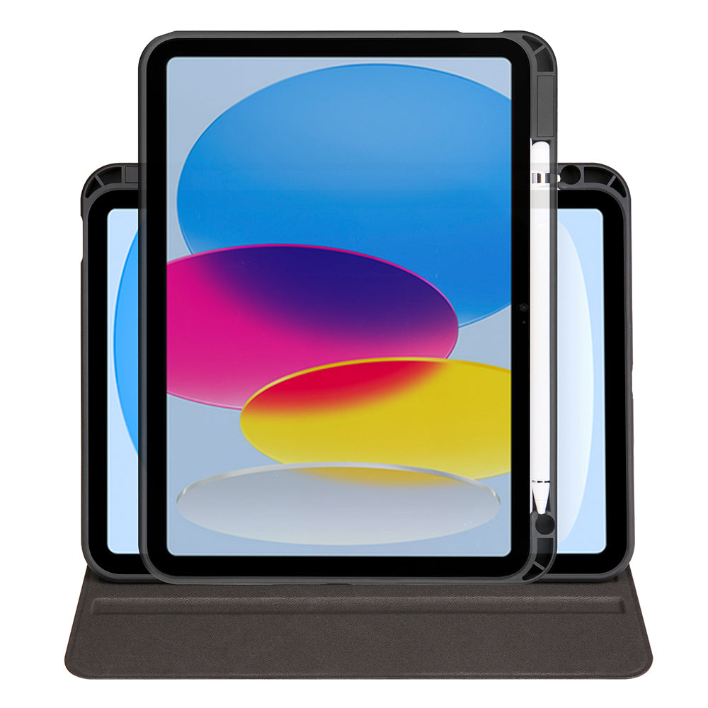 Apple iPad 10.9 2022 (10.Nesil) Kılıf Zore Termik Kalem Bölmeli Dönebilen Standlı Kılıf Lila