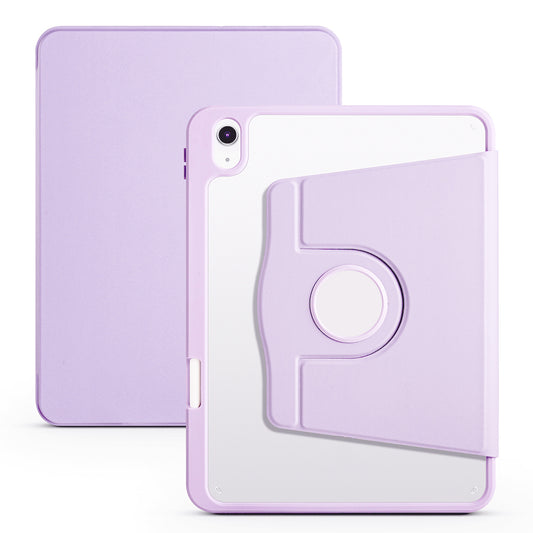 Apple iPad 10.9 2022 (10.Nesil) Kılıf Zore Termik Kalem Bölmeli Dönebilen Standlı Kılıf Lila