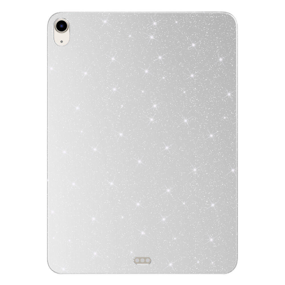 Apple iPad 11.Nesil 2025 Simli Parlak Görünümlü Zore Tablet Koton Kılıf Gümüş