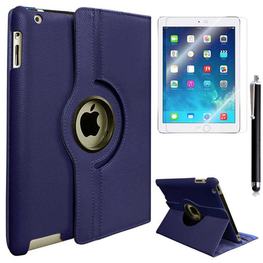 Apple iPad 2 3 4 Zore Dönebilen Standlı Kılıf Lacivert