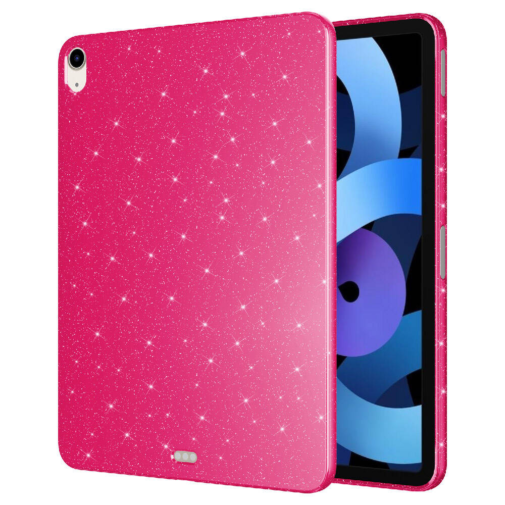 Apple iPad Air 10.9 2020 (4 Nesil) Simli Parlak Görünümlü Zore Tablet Koton Kılıf Lila