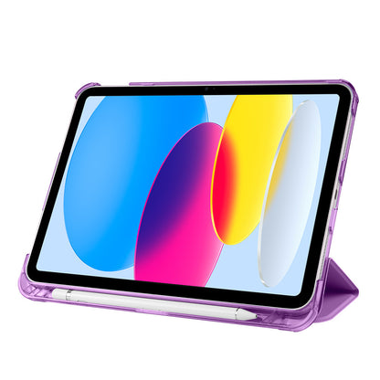 Apple iPad Air 10.9 2022 (10.Nesil) Zore Smart Cover Kalem Bölmeli Standlı 1-1 Kılıf Gold