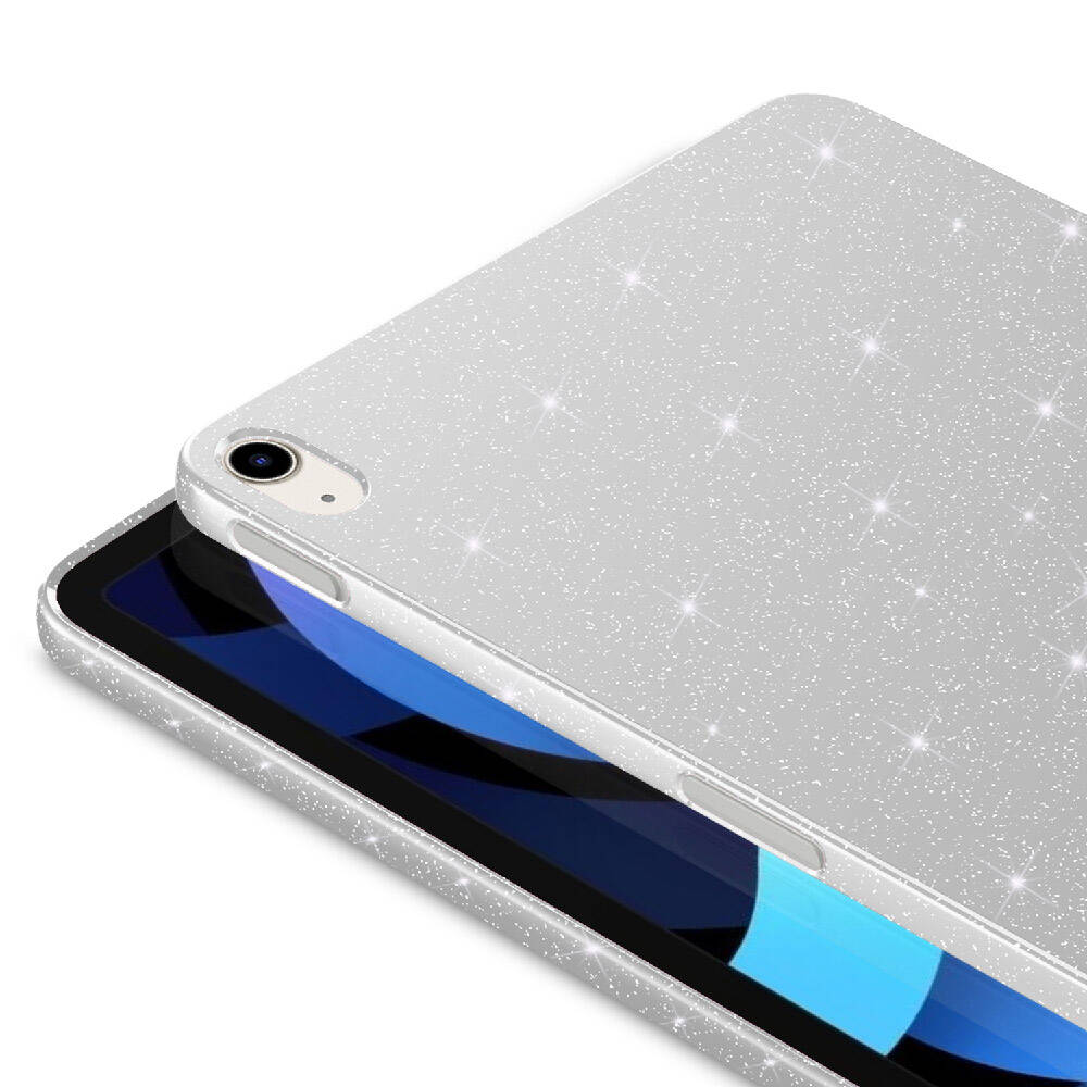 Apple iPad Air 10.9 2022 (5 Nesil) Simli Parlak Görünümlü Zore Tablet Koton Kılıf Lila