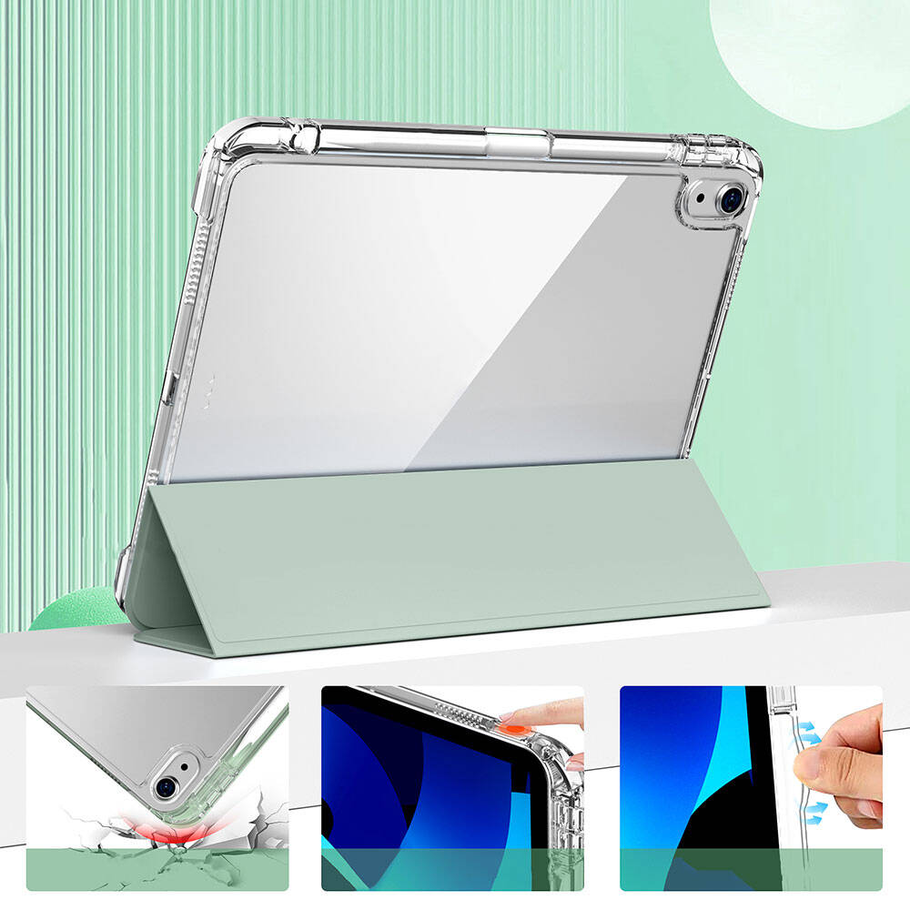 Apple iPad Air 11 2024 Kılıf Magnetik Ayrılabilen Airbagli Zore Sliding Tablet Kılıfı Lavender