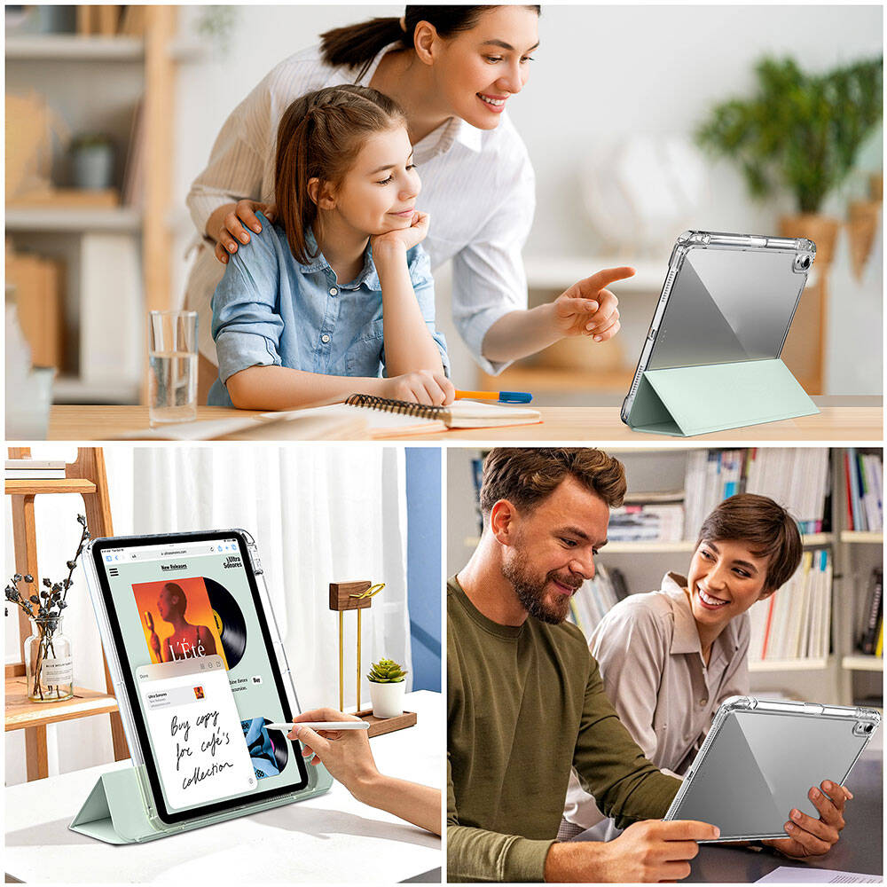 Apple iPad Air 11 2024 Kılıf Magnetik Ayrılabilen Airbagli Zore Sliding Tablet Kılıfı Siyah