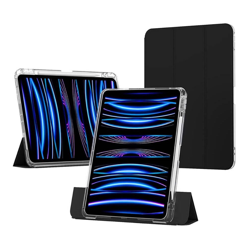 Apple iPad Air 11 2024 Kılıf Magnetik Ayrılabilen Airbagli Zore Sliding Tablet Kılıfı Gold