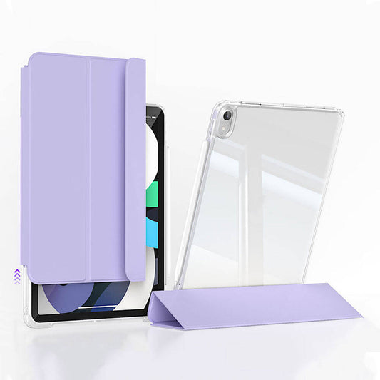 Apple iPad Air 11 2024 Kılıf Magnetik Ayrılabilen Airbagli Zore Sliding Tablet Kılıfı Lavender