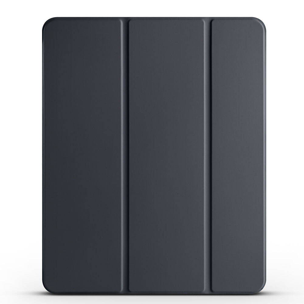 Apple iPad Air 11 2024 Zore Smart Cover Kalem Bölmeli Standlı 1-1 Kılıf Siyah