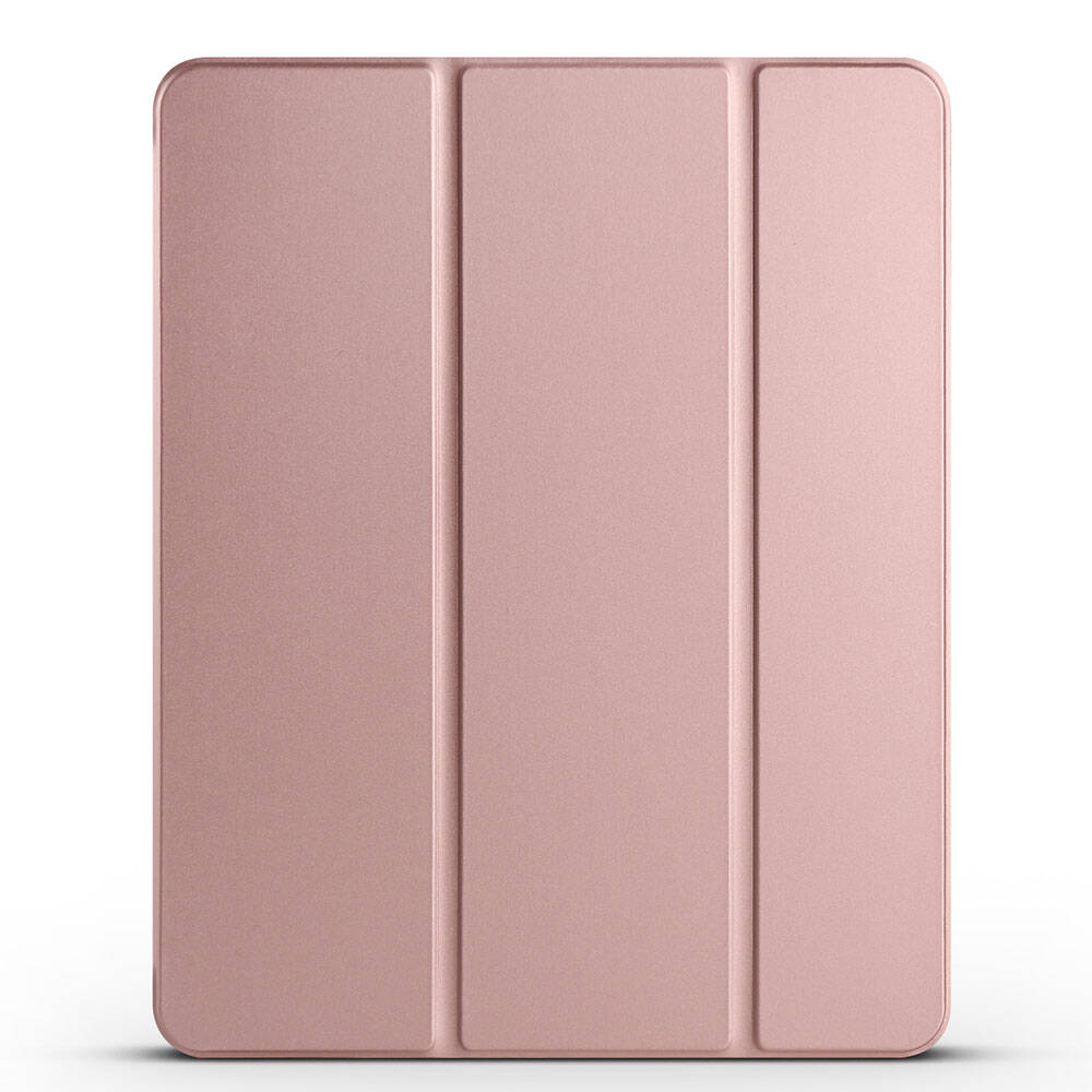 Apple iPad Air 11 2024 Zore Smart Cover Kalem Bölmeli Standlı 1-1 Kılıf Rose Gold