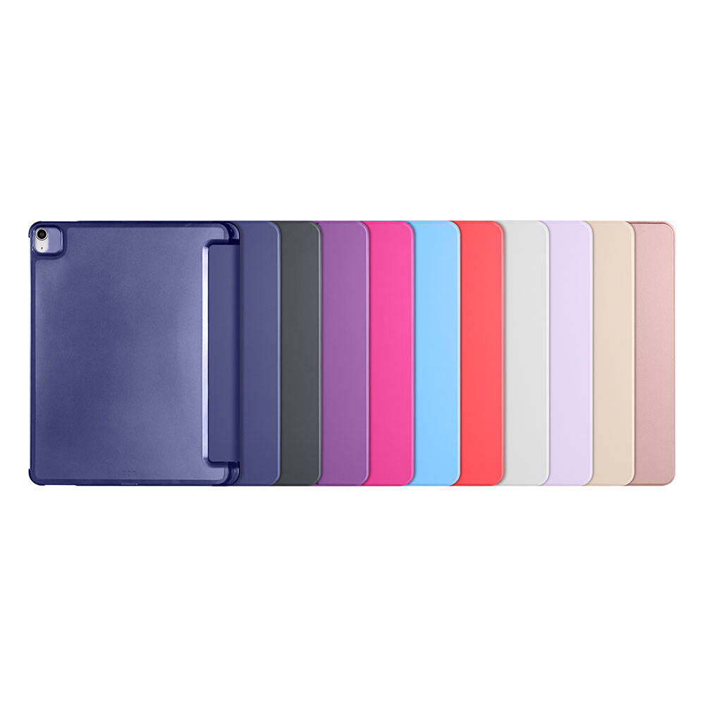 Apple iPad Air 11 2024 Zore Smart Cover Kalem Bölmeli Standlı 1-1 Kılıf Mavi