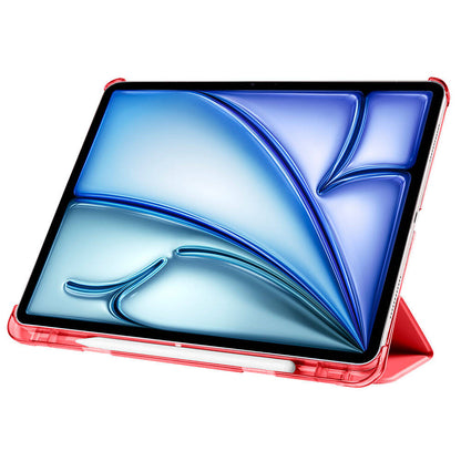 Apple iPad Air 11 2024 Zore Smart Cover Kalem Bölmeli Standlı 1-1 Kılıf Siyah