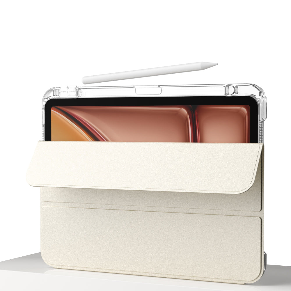 Apple iPad Air 11 2025 M3 Kılıf Magnetik Ayrılabilen Airbagli Zore Sliding Tablet Kılıfı Gold