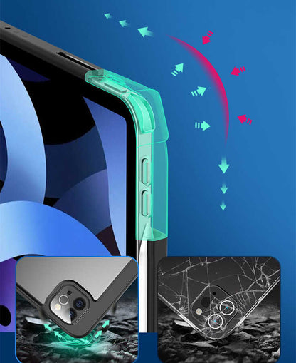 Apple iPad Air 11 2025 M3 Kılıf Zore Nort Arkası Şeffaf Standlı Kılıf Lacivert