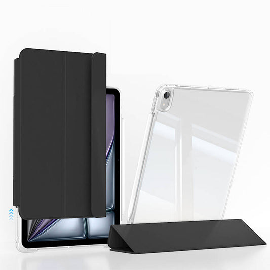 Apple iPad Air 13 2024 Kılıf Magnetik Ayrılabilen Airbagli Zore Sliding Tablet Kılıfı Siyah