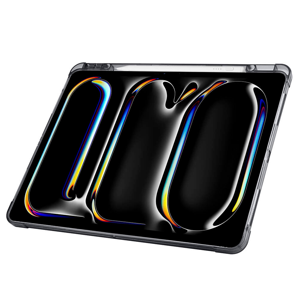 Apple iPad Air 13 2024 Kılıf Zore Tri Folding Kalem Bölmeli Standlı Kılıf Rose Gold