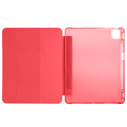 Apple iPad Air 13 2024 Kılıf Zore Tri Folding Kalem Bölmeli Standlı Kılıf Kırmızı