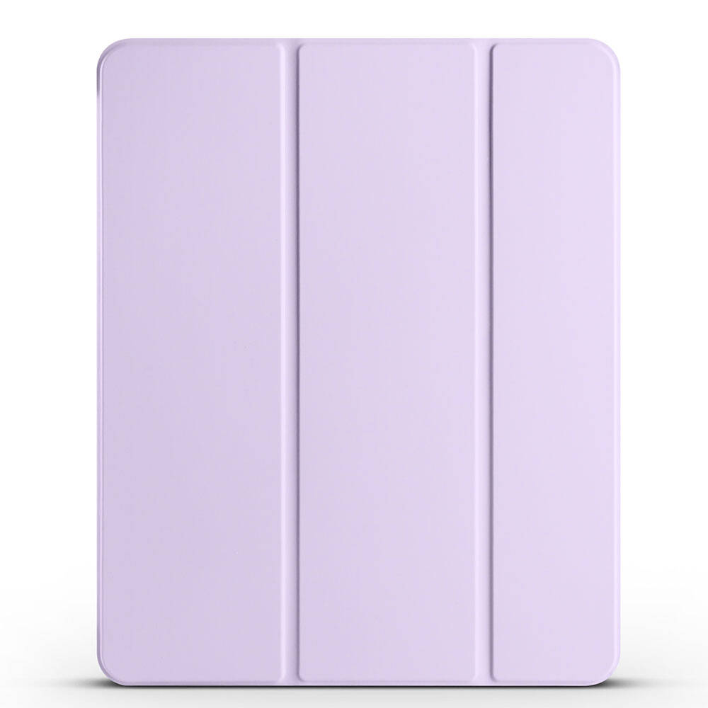 Apple iPad Air 13 2024 Zore Smart Cover Kalem Bölmeli Standlı 1-1 Kılıf Lila