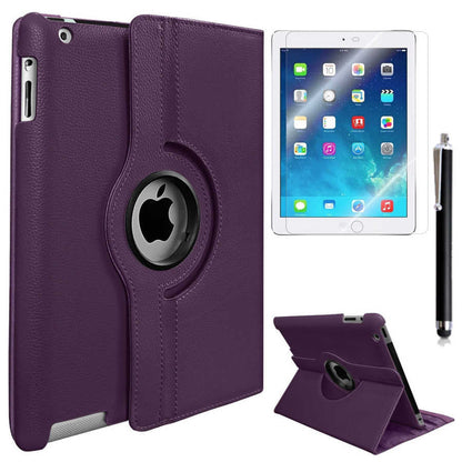 Apple iPad Mini 2 3 Zore Dönebilen Standlı Kılıf Mor