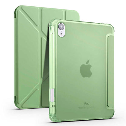 Apple iPad Mini 2021 (6.Nesil) Kılıf Zore Tri Folding Kalem Bölmeli Standlı Kılıf Lila