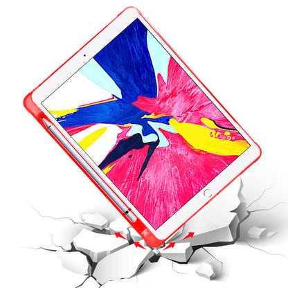 Apple iPad Pro 10.5 (7.Nesil) Kılıf Zore Tri Folding Kalem Bölmeli Standlı Kılıf Gri