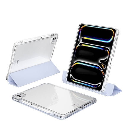 Apple iPad Pro 11 2024 Kılıf Magnetik Ayrılabilen Airbagli Zore Sliding Tablet Kılıfı Gri