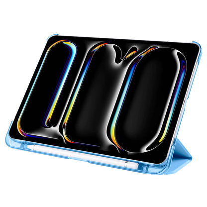 Apple iPad Pro 11 2024 Zore Smart Cover Kalem Bölmeli Standlı 1-1 Kılıf Gold