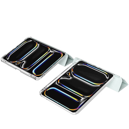 Apple iPad Pro 13 2024 Kılıf Magnetik Ayrılabilen Airbagli Zore Sliding Tablet Kılıfı Lavender