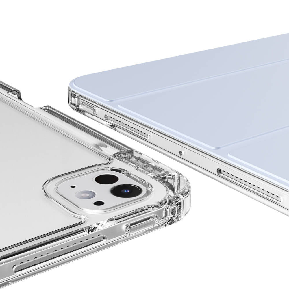 Apple iPad Pro 13 2024 Kılıf Magnetik Ayrılabilen Airbagli Zore Sliding Tablet Kılıfı Lavender