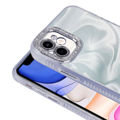 Apple iPhone 11 Kılıf Airbagli Parlak Taş Detay Tasarımlı Zore Esila Kapak Pembe