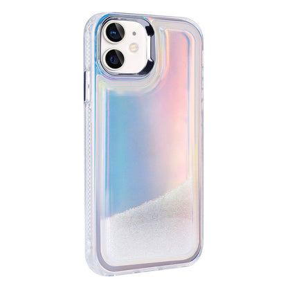 Apple iPhone 11 Kılıf Airbagli Renkli Arka Yüzey Boncuk Tasarımlı Zore Kumul Kapak Mor