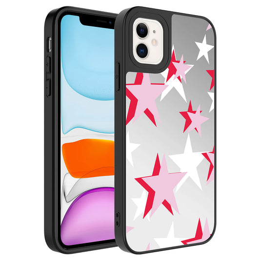 Apple iPhone 11 Kılıf Aynalı Desenli Kamera Korumalı Parlak Zore Mirror Kapak Yıldız