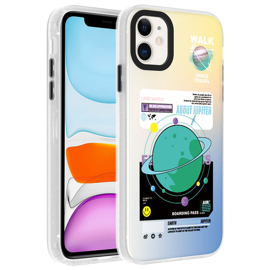 Apple iPhone 11 Kılıf Desenli Zore Dragon Sert Kapak Gezegen