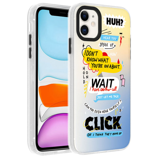 Apple iPhone 11 Kılıf Desenli Zore Dragon Sert Kapak Kelimeler