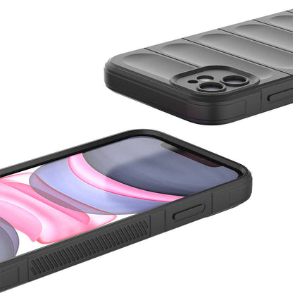 Apple iPhone 11 Kılıf Esnek TPU Oyuklu Arka Yüzey Tasarımlı Zore Etnik Silikon Kapak Lacivert