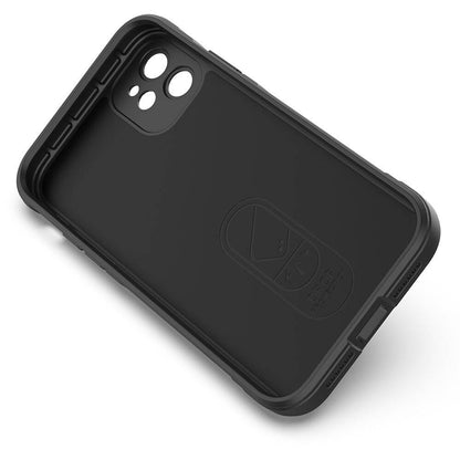 Apple iPhone 11 Kılıf Esnek TPU Oyuklu Arka Yüzey Tasarımlı Zore Etnik Silikon Kapak Kırmızı