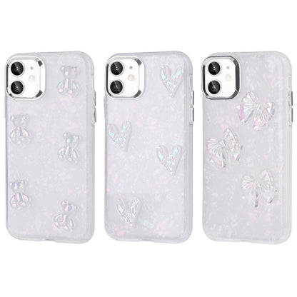 Apple iPhone 11 Kılıf Kabartma Figürlü Parlak Zore Eralli Silikon Kapak Kalp
